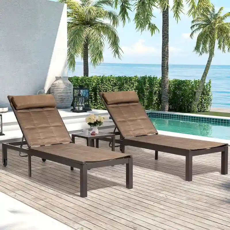 Chaises longues de patio réglables Crestlive Products (lot de 2)