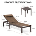 Chaises longues de patio réglables Crestlive Products (lot de 2)
