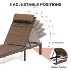 Chaises longues de patio réglables Crestlive Products (lot de 2)