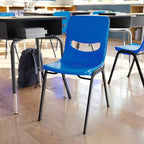 Sedia per aula Heavy-Duty Flex Comfort Stack con telaio verniciato a polvere, con schienale e sedile ergonomici