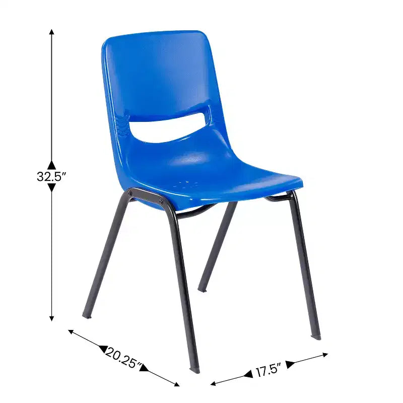 Sedia per aula Heavy-Duty Flex Comfort Stack con telaio verniciato a polvere, con schienale e sedile ergonomici