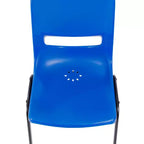 Sedia per aula Heavy-Duty Flex Comfort Stack con telaio verniciato a polvere, con schienale e sedile ergonomici