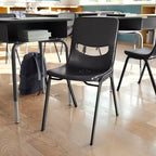 Sedia per aula Heavy-Duty Flex Comfort Stack con telaio verniciato a polvere, con schienale e sedile ergonomici