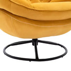Poltrona Svedese Okak con Pouf, Poltrona Moderna Senza Braccioli Stile Mid-Century per Soggiorno, Morbida e Confortevole per Guardare la TV, Giocare