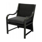 Four Seasons Courtyard Canmore Captain Set Mobili da Giardino per Esterni con Cuscini in Olefin e Robusto Telaio in Alluminio, 2 Pezzi, Nero