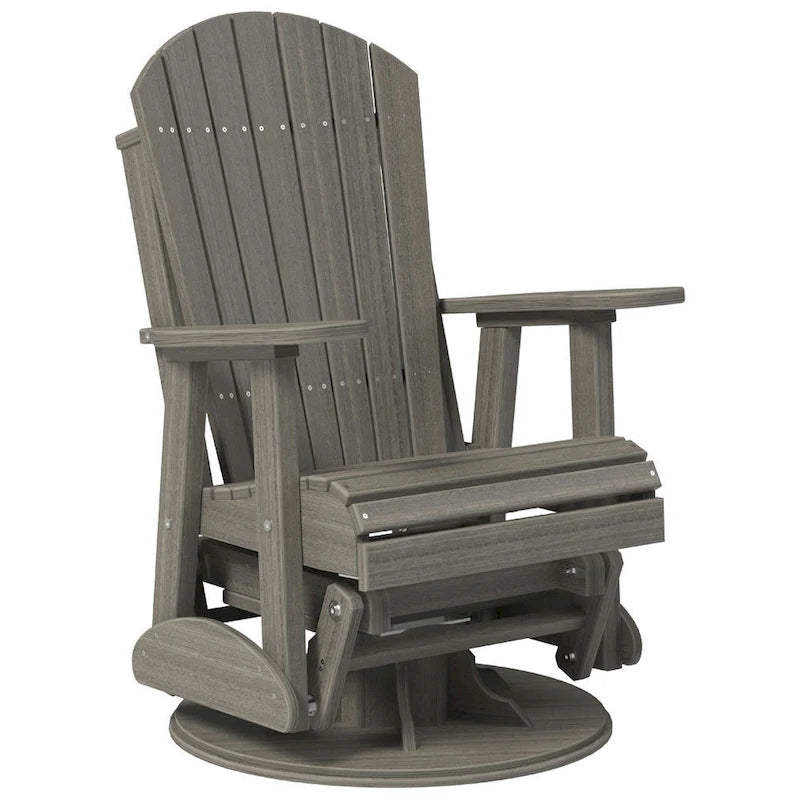 Poltrona scorrevole e girevole Adirondack in Poly Lumber