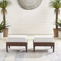 Crosley Capella Outdoor Wicker Ottoman (Set of 2) - 18x25.75x17.5