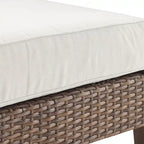 Ottoman en osier d'extérieur Capella de Crosley (lot de 2) – 18x25,75x17,5