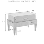 Ottoman en osier d'extérieur Capella de Crosley (lot de 2) – 18x25,75x17,5