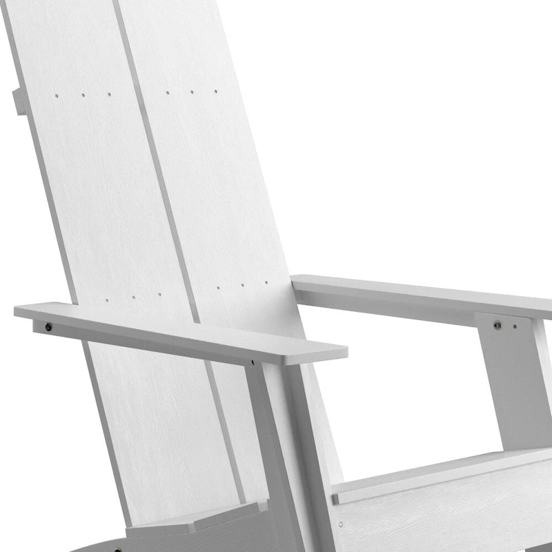 Sedie moderne in stile Adirondack con doppia spalliera a doghe (set da 2)