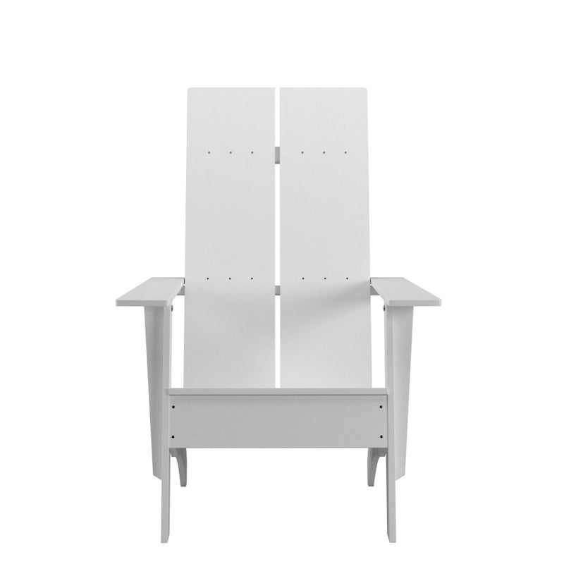 Sedie moderne in stile Adirondack con doppia spalliera a doghe (set da 2)