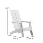 Sedie moderne in stile Adirondack con doppia spalliera a doghe (set da 2)