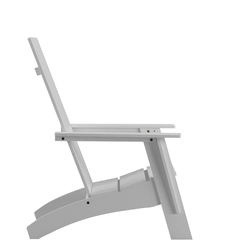 Sedie moderne in stile Adirondack con doppia spalliera a doghe (set da 2)