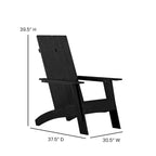 Sedie moderne in stile Adirondack con doppia spalliera a doghe (set da 2)