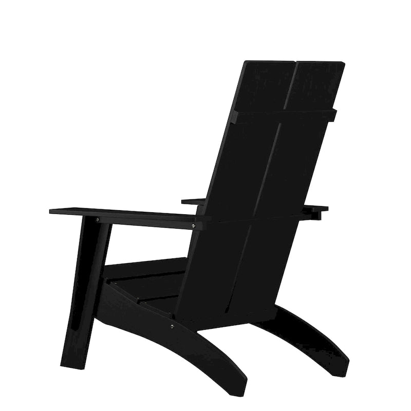 Sedie moderne in stile Adirondack con doppia spalliera a doghe (set da 2)