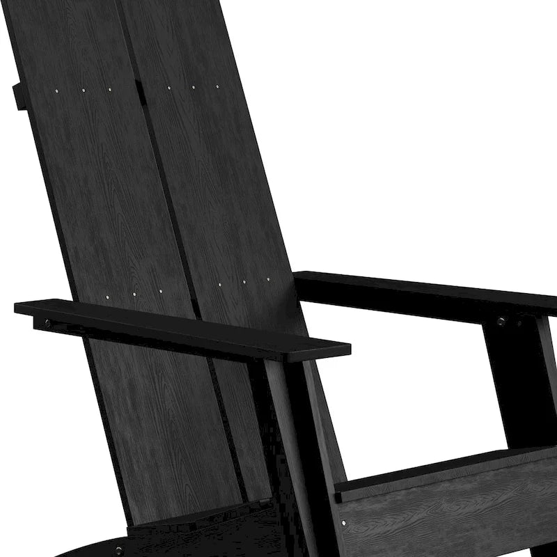 Sedie moderne in stile Adirondack con doppia spalliera a doghe (set da 2)