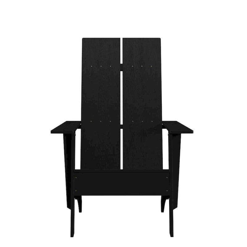 Sedie moderne in stile Adirondack con doppia spalliera a doghe (set da 2)