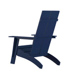 Sedie moderne in stile Adirondack con doppia spalliera a doghe (set da 2)