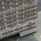 Outsunny Set Divani da Giardino 7 Pezzi in Vimini, Salotto da Esterno in Rattan Moderno con Cuscini e Tavolino