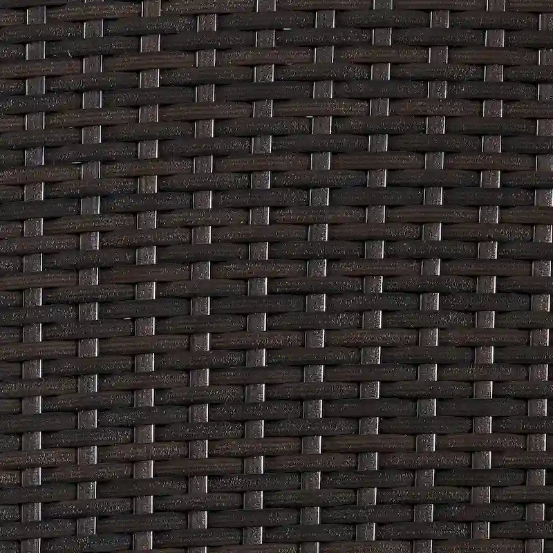 Poggiapiedi in vimini per esterni Palm Harbor marrone con cuscini color sabbia