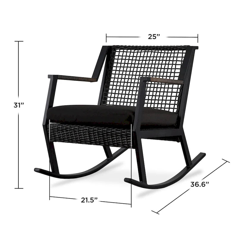 Calvin 25 Rocker Noir (lot de 2) par Real Flame