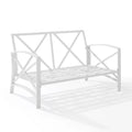 Causeuse d'extérieur en métal Kaplan - 54 L x 30,5 P x 32 H - 54 L x 30,5 P x 32 H