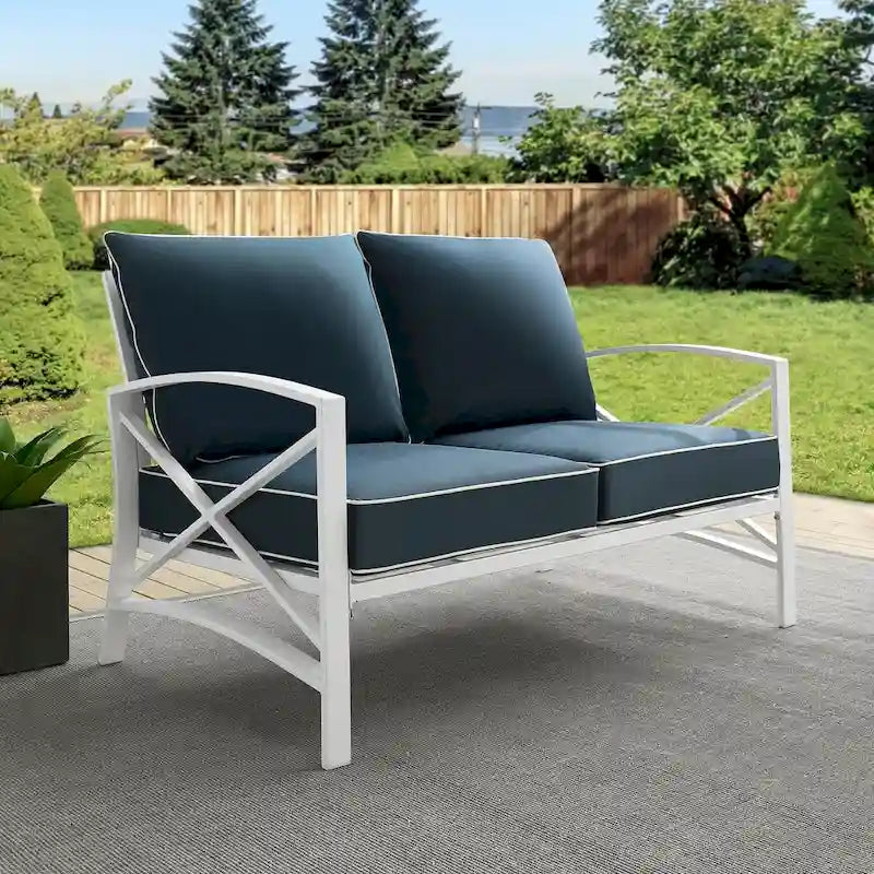 Kaplan Outdoor Metal Loveseat - 54 W x 30.5 D x 32 H - 54 W x 30.5 D x 32 H