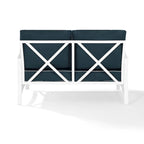 Causeuse d'extérieur en métal Kaplan - 54 L x 30,5 P x 32 H - 54 L x 30,5 P x 32 H