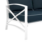 Causeuse d'extérieur en métal Kaplan - 54 L x 30,5 P x 32 H - 54 L x 30,5 P x 32 H