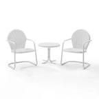 Set di 3 poltrone da esterno in metallo Crosley Griffith