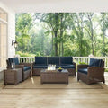 Set da esterno in vimini Crosley Bradenton da 5 pezzi