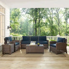 Set da esterno in vimini Crosley Bradenton da 5 pezzi