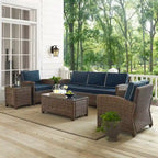 Set da esterno in vimini Crosley Bradenton da 5 pezzi