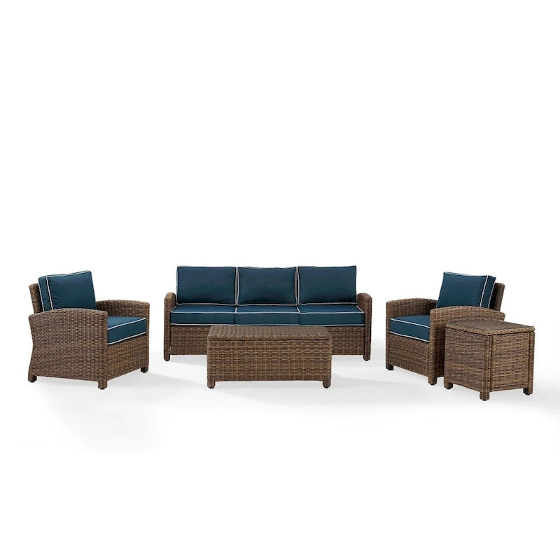 Set da esterno in vimini Crosley Bradenton da 5 pezzi
