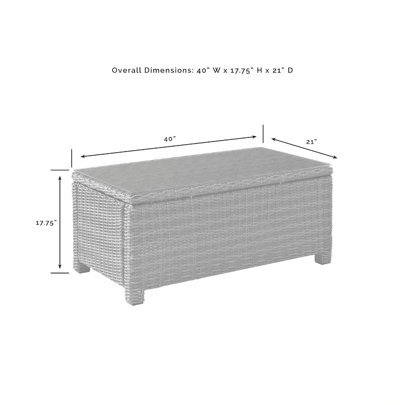Set da esterno in vimini Crosley Bradenton da 5 pezzi