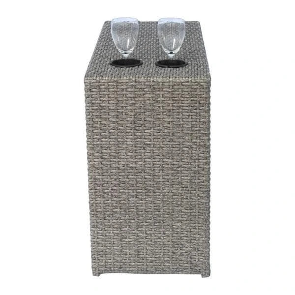 Living Source International Chelsea Grey Wicker and Aluminum Set da 12 pezzi Club Sezionale da Conversazione