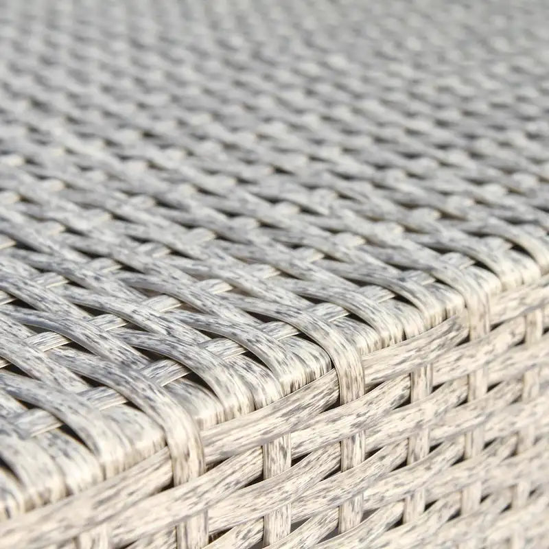 Living Source International Chelsea Grey Wicker and Aluminum Set da 12 pezzi Club Sezionale da Conversazione