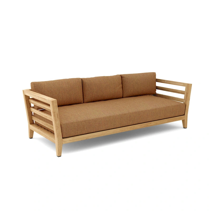 Divano da esterno Cordoba in teak con cuscini Sunbrella