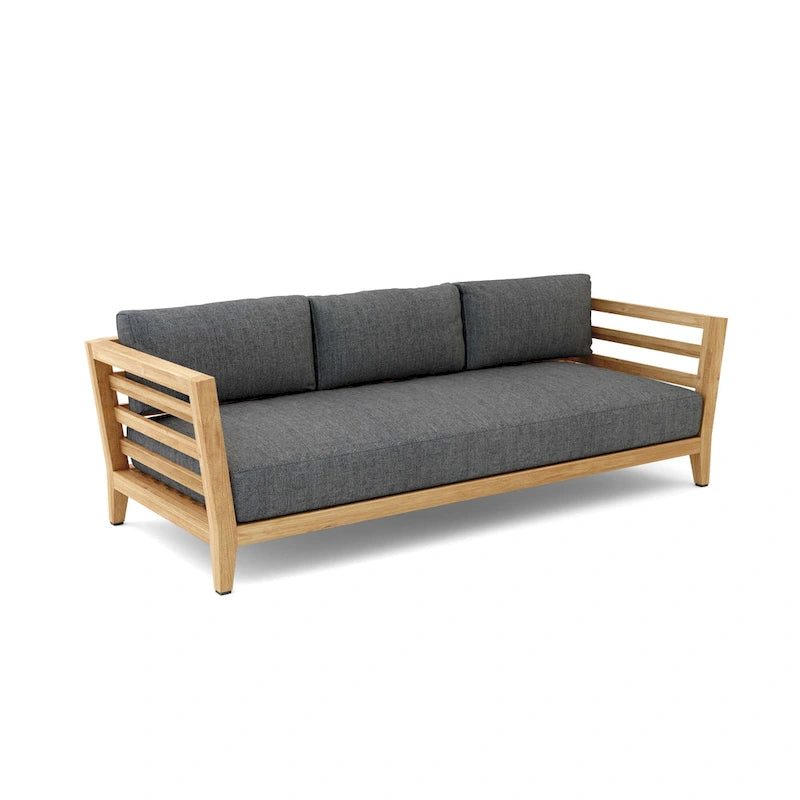 Divano da esterno Cordoba in teak con cuscini Sunbrella