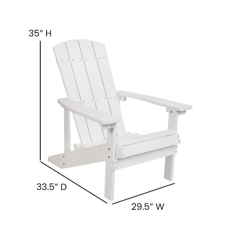 Sedia Adirondack in legno di poliresina per esterni per tutte le stagioni