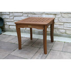 Ensemble de transats de jardin et table d'appoint carrée pliants 3 pièces Eilaf en eucalyptus