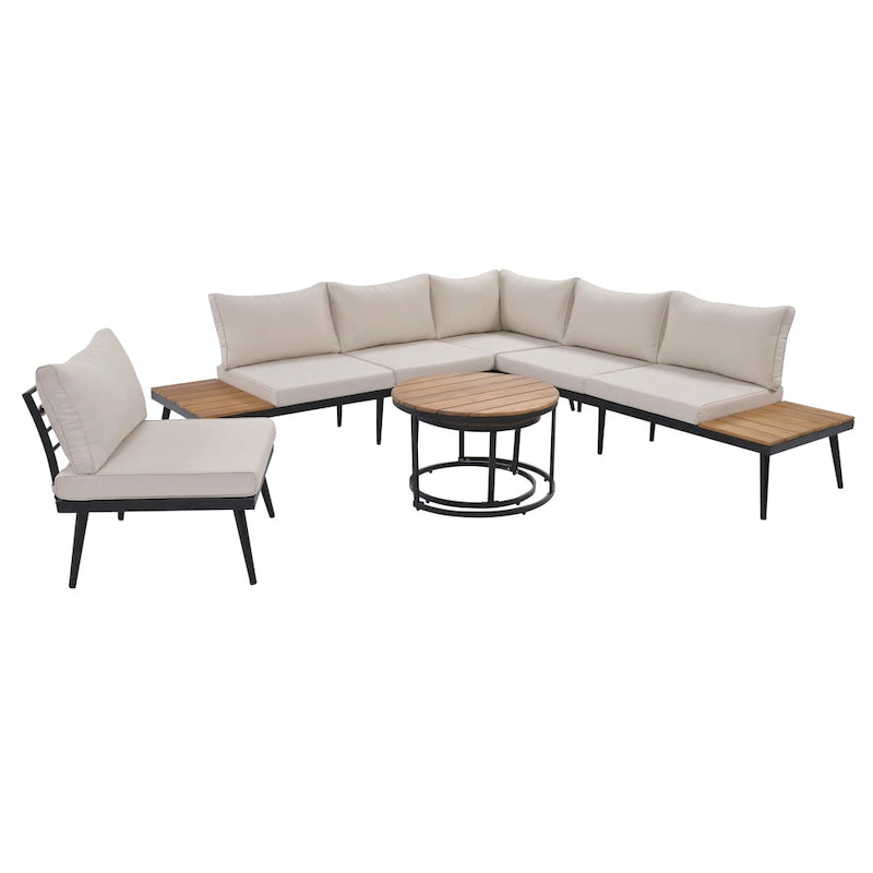 Set divano componibile da esterno Merax 6 pezzi