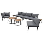 Set divano componibile da esterno Merax 6 pezzi