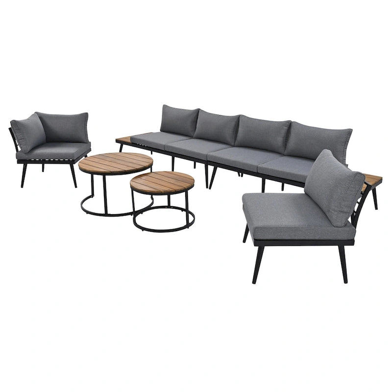 Set divano componibile da esterno Merax 6 pezzi
