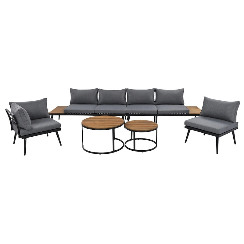 Set divano componibile da esterno Merax 6 pezzi