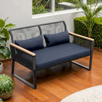 Divanetto Moasis "Conversation" in Rattan per Esterni per Ogni Tempo - 45.3L x 28W x 30.7H