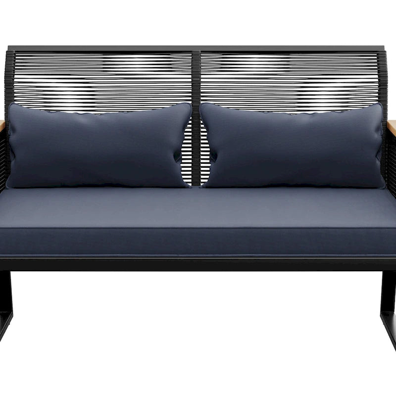 Divanetto Moasis "Conversation" in Rattan per Esterni per Ogni Tempo - 45.3L x 28W x 30.7H