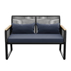 Divanetto Moasis "Conversation" in Rattan per Esterni per Ogni Tempo - 45.3L x 28W x 30.7H