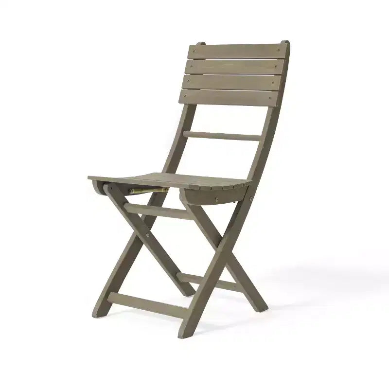 GDFStudio Rabion Chaises de salle à manger pliantes d'extérieur en bois d'acacia (lot de 4), grises