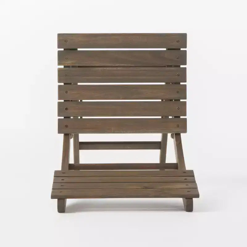 GDFStudio Rabion Chaises de salle à manger pliantes d'extérieur en bois d'acacia (lot de 4), grises